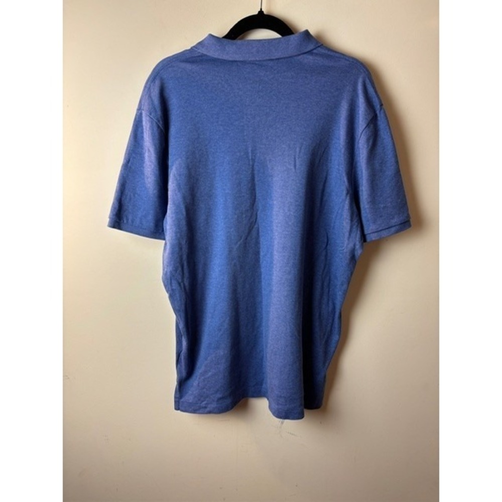 Mens L Polo Ralph Lauren Polo Shirt Blue Logo Slit Hem Short Sleeve Outdoor - Picture 2 of 10